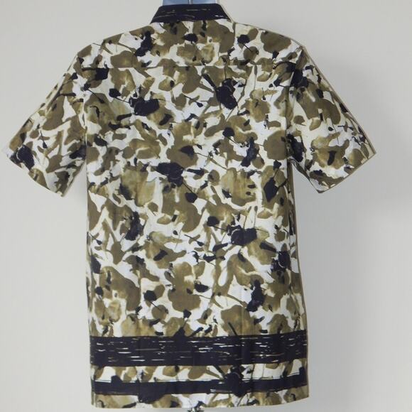 HUGO by Hugo Boss Green Black EBOR Button-down Straight Fit Shirt Men’s LG NWT - Picture 6 of 9